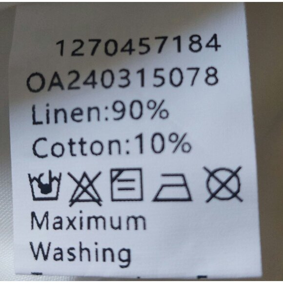 NWT Commense Womens White Linen-Blend Wide Leg Pants Small~Pockets~Spring~Summer - Picture 9 of 9